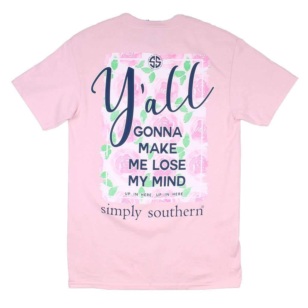 Preppy Y'all Tee in Rose by Simply Southern - Country Club Prep