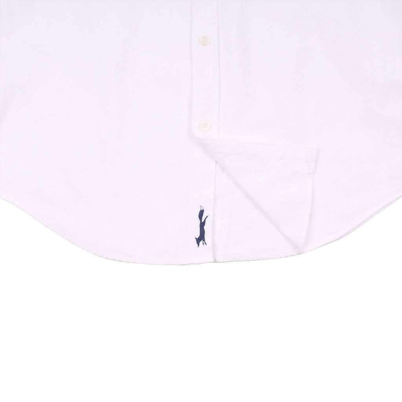 Garment Dyed Oxford Slim Stretch Tucker Shirt in White Cap by Vineyard Vines - Country Club Prep