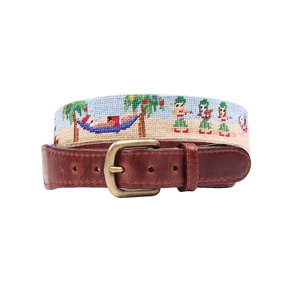 Tropical Christmas Needlepoint Belt by Smathers & Branson - Country Club Prep