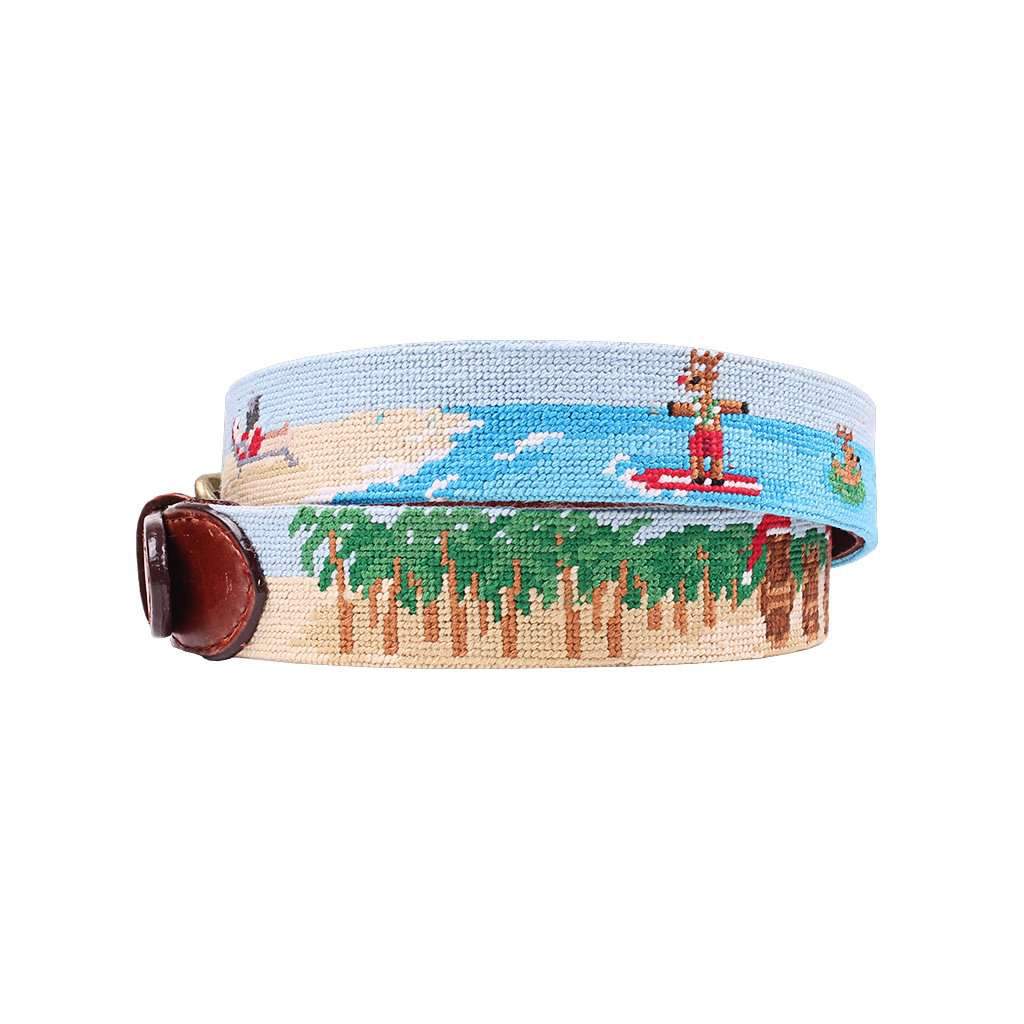 Tropical Christmas Needlepoint Belt by Smathers & Branson - Country Club Prep