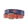 Last Call Needlepoint Belt in Midnight by Smathers & Branson - Country Club Prep