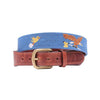Birdie Eagle Albatross Needlepoint Belt in Blueberry by Smathers & Branson - Country Club Prep