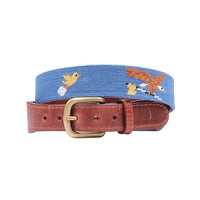 Birdie Eagle Albatross Needlepoint Belt in Blueberry by Smathers & Branson - Country Club Prep