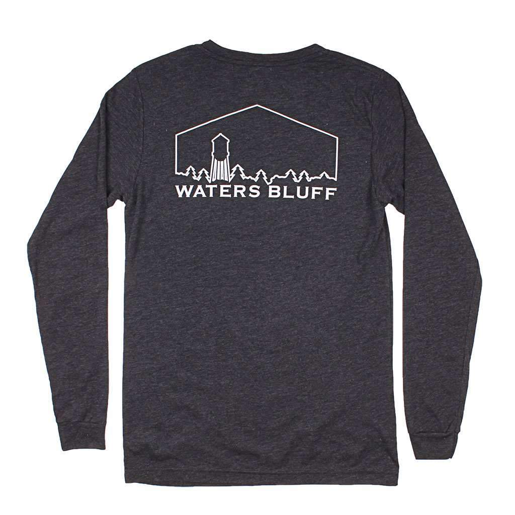Minimal Tower Long Sleeve Tee in Bluff Grey Blend by Waters Bluff - Country Club Prep