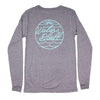 Script Seal Long Sleeve Tee in Grey Blend by Waters Bluff - Country Club Prep