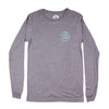 Script Seal Long Sleeve Tee in Grey Blend by Waters Bluff - Country Club Prep