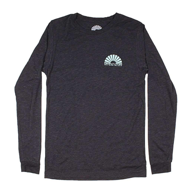 Moon Linin' Long Sleeve Tee in Bluff Grey Blend by Waters Bluff - Country Club Prep