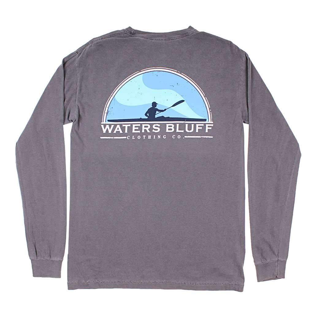 Paddler Long Sleeve Tee in Bluff Grey by Waters Bluff - Country Club Prep