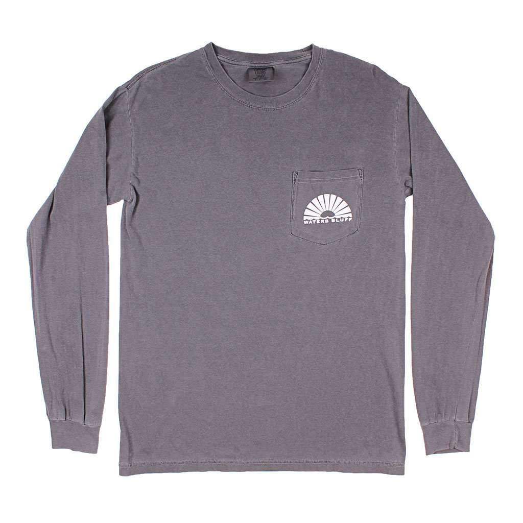 Paddler Long Sleeve Tee in Bluff Grey by Waters Bluff - Country Club Prep