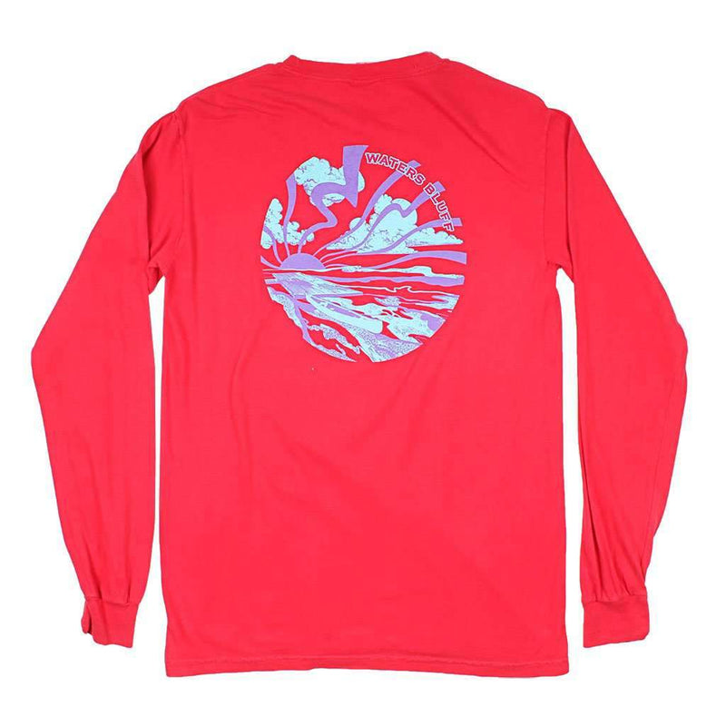 Rayz'd & Confused Long Sleeve Tee in Bright Red by Waters Bluff - Country Club Prep