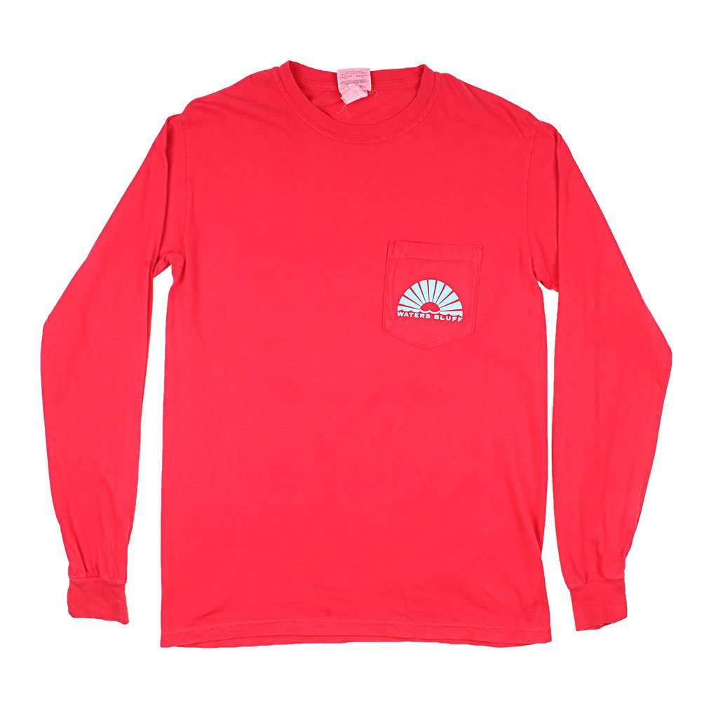 Rayz'd & Confused Long Sleeve Tee in Bright Red by Waters Bluff - Country Club Prep