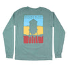 Shade the Town Long Sleeve Tee in Olive by Waters Bluff - Country Club Prep