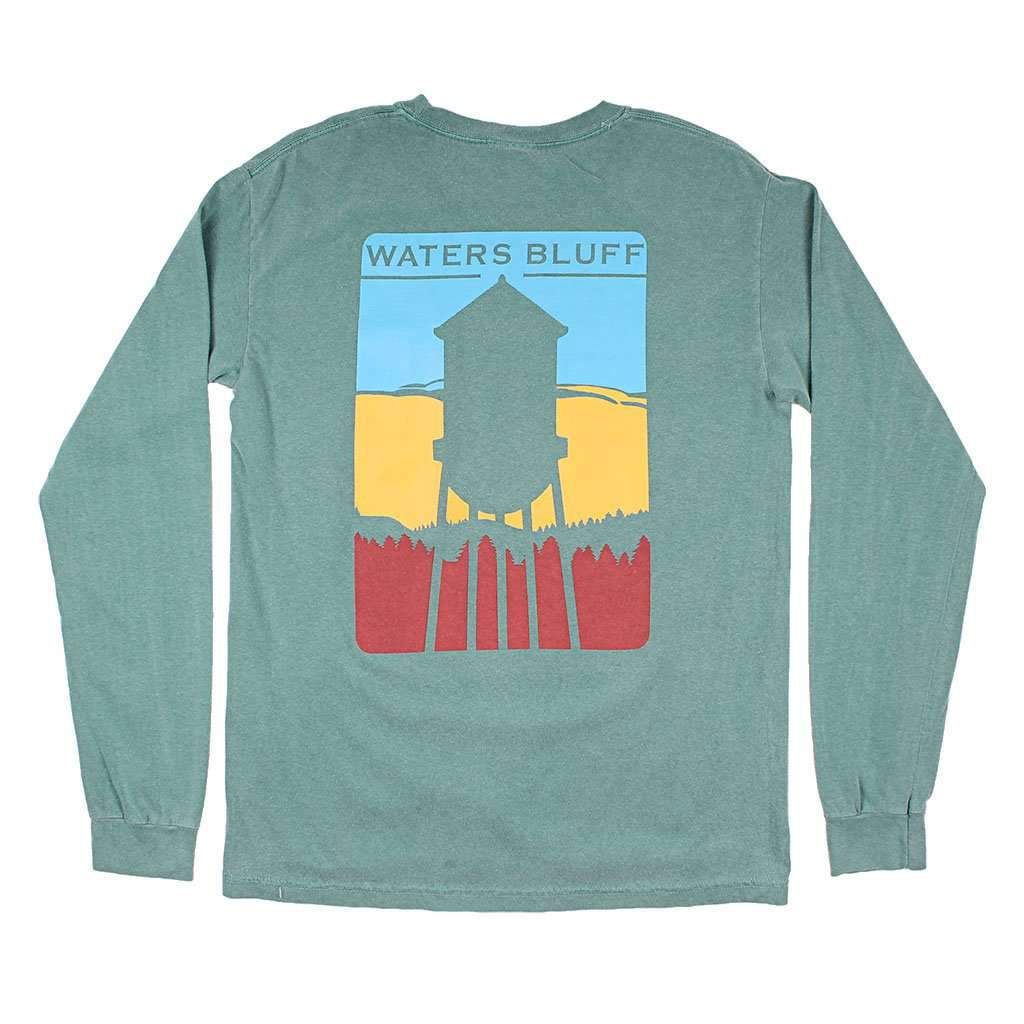 Shade the Town Long Sleeve Tee in Olive by Waters Bluff - Country Club Prep
