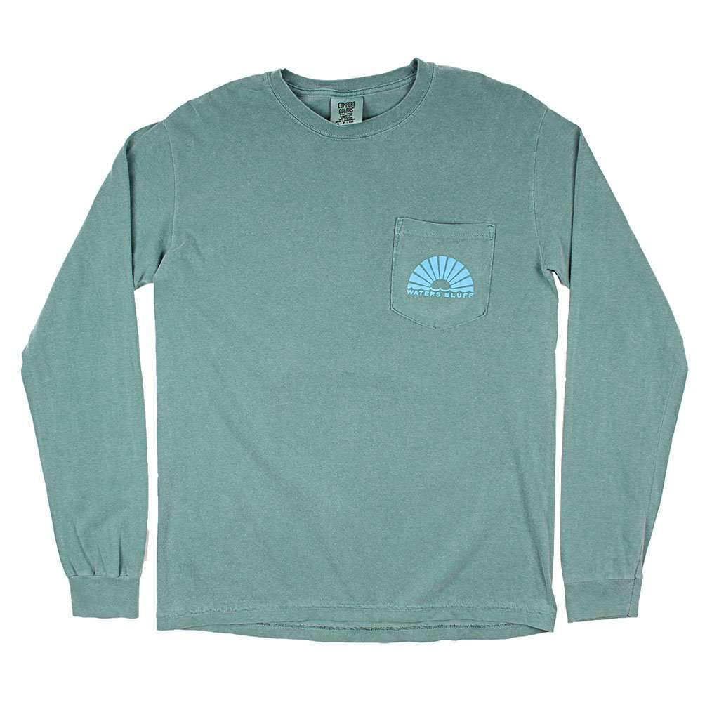 Shade the Town Long Sleeve Tee in Olive by Waters Bluff - Country Club Prep