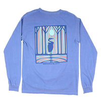 Flourescent Night Long Sleeve Tee in Flo Blue by Waters Bluff - Country Club Prep