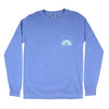 Flourescent Night Long Sleeve Tee in Flo Blue by Waters Bluff - Country Club Prep