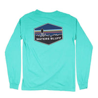 Midnight Tower Long Sleeve Tee in Teal by Waters Bluff - Country Club Prep