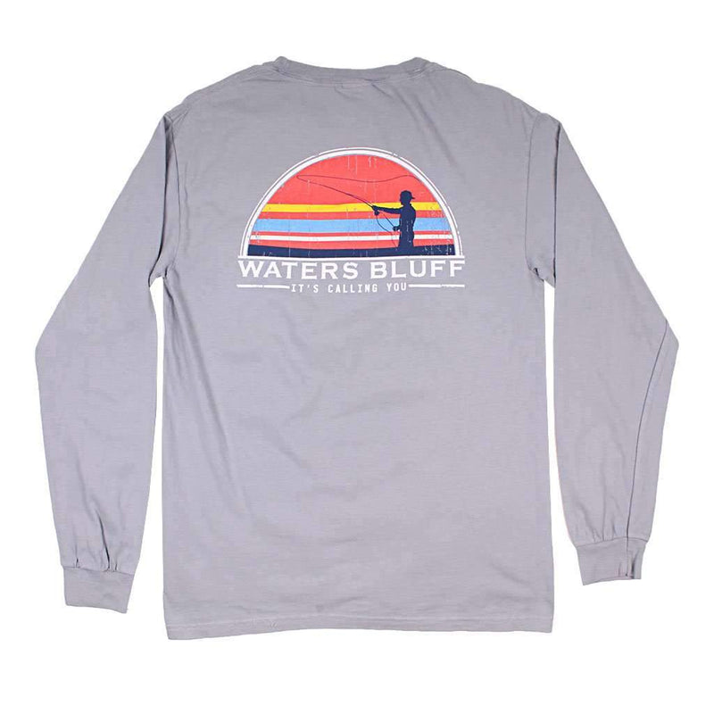 Fisher Long Sleeve Tee in Grey by Waters Bluff - Country Club Prep