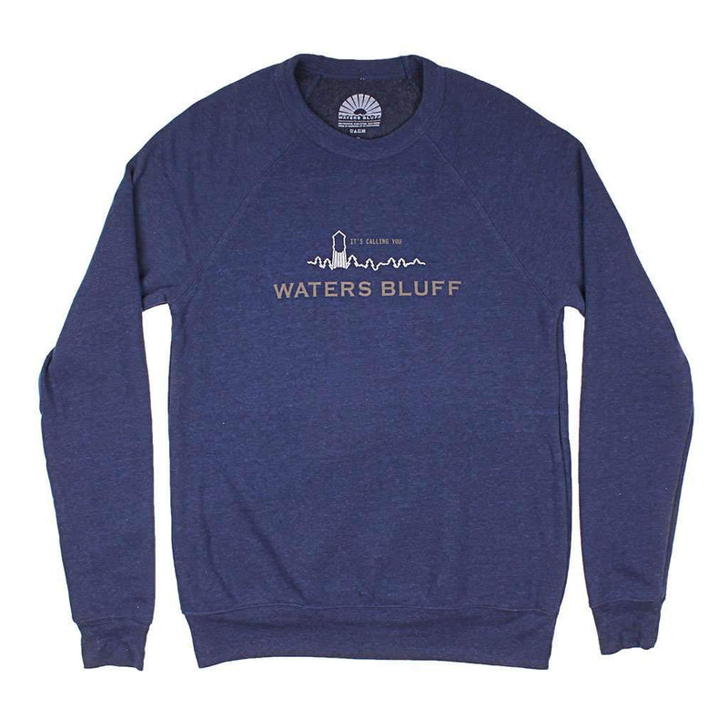 Small Town USA Reggie Sweatshirt in Navy Triblend by Waters Bluff - Country Club Prep
