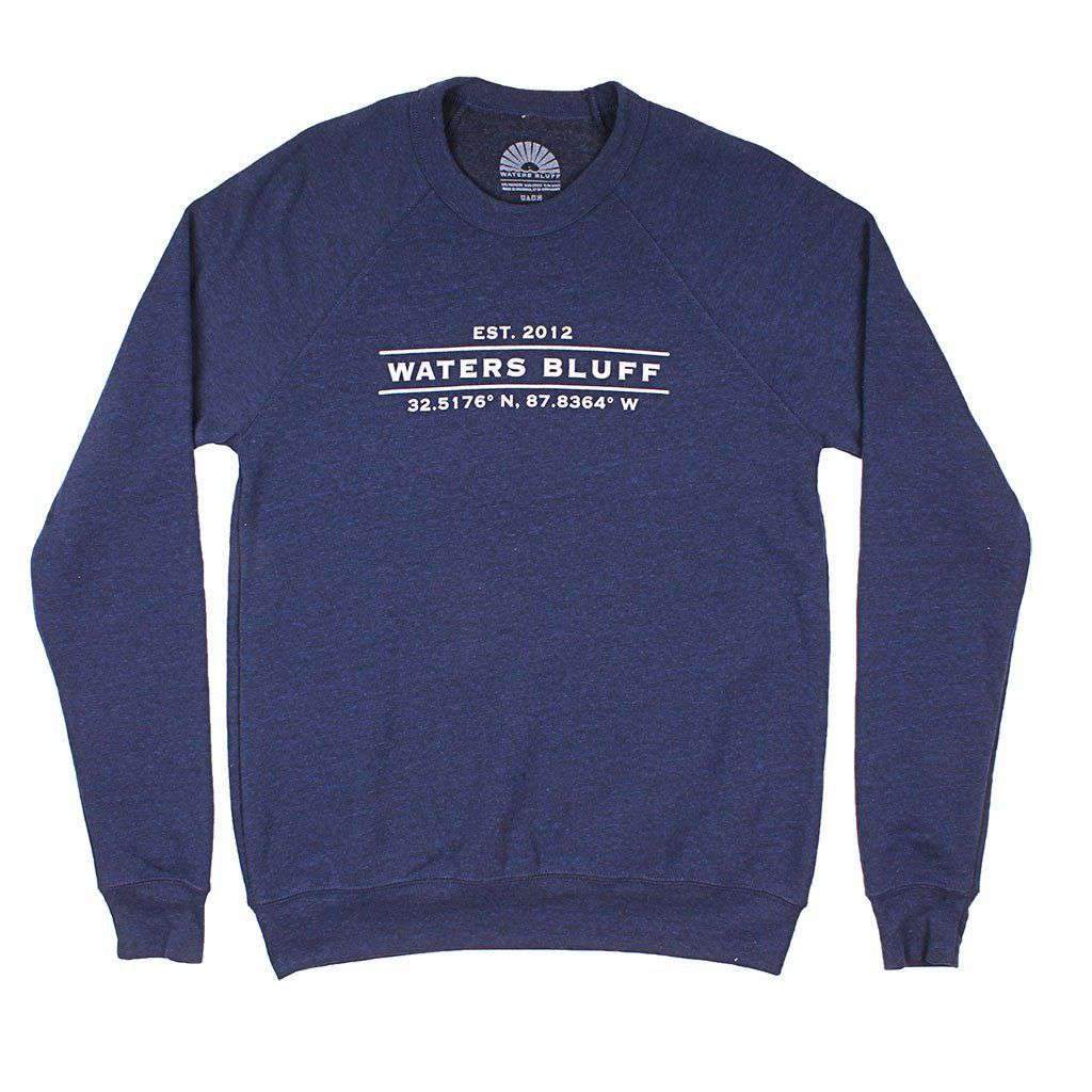 Coordinates Reggie Sweatshirt in Navy Triblend by Waters Bluff - Country Club Prep