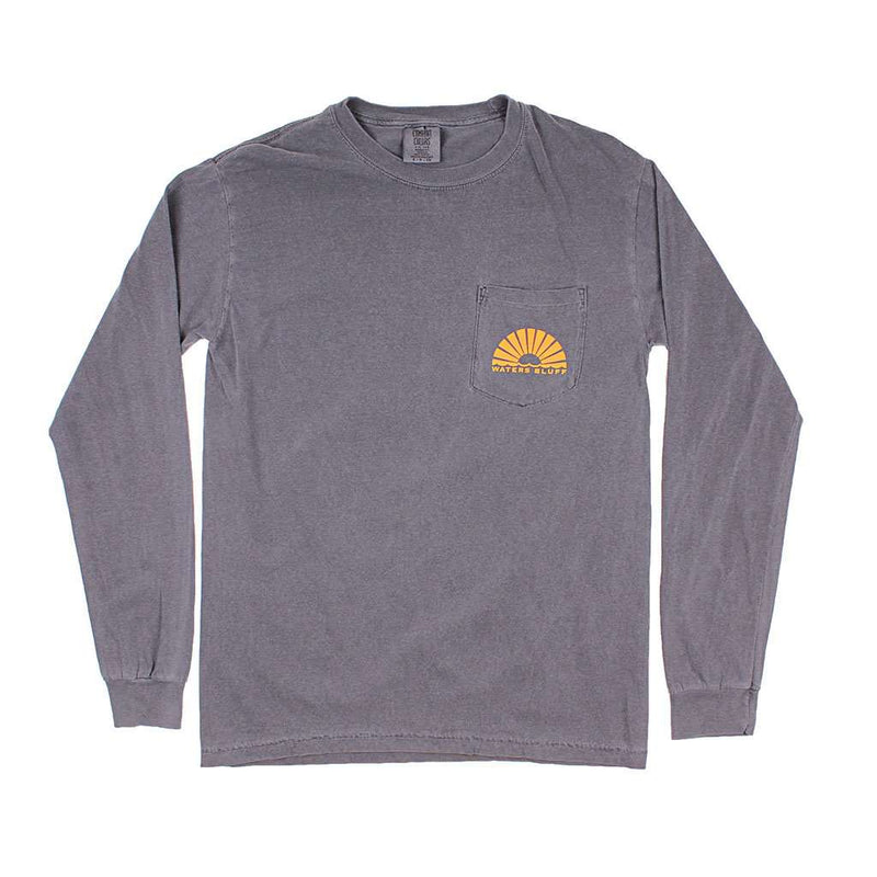 Ripple of the Sun Long Sleeve Tee in Bluff Grey by Waters Bluff - Country Club Prep