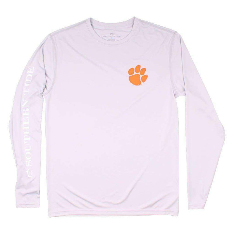 Clemson Gameday Long Sleeve Performance Tee in Harpoon by Southern Tide - Country Club Prep