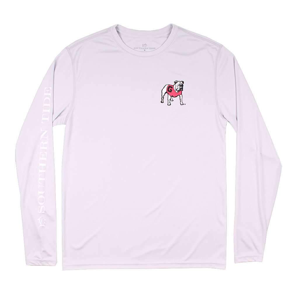 Georgia Gameday Long Sleeve Performance Tee in Harpoon by Southern Tide - Country Club Prep
