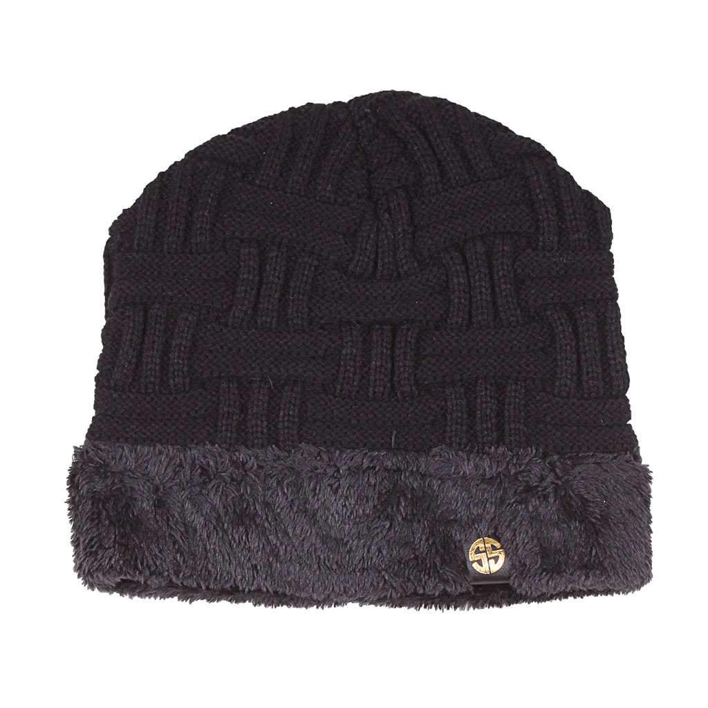 Sherpa Lined Beanie in Black by Simply Southern - Country Club Prep