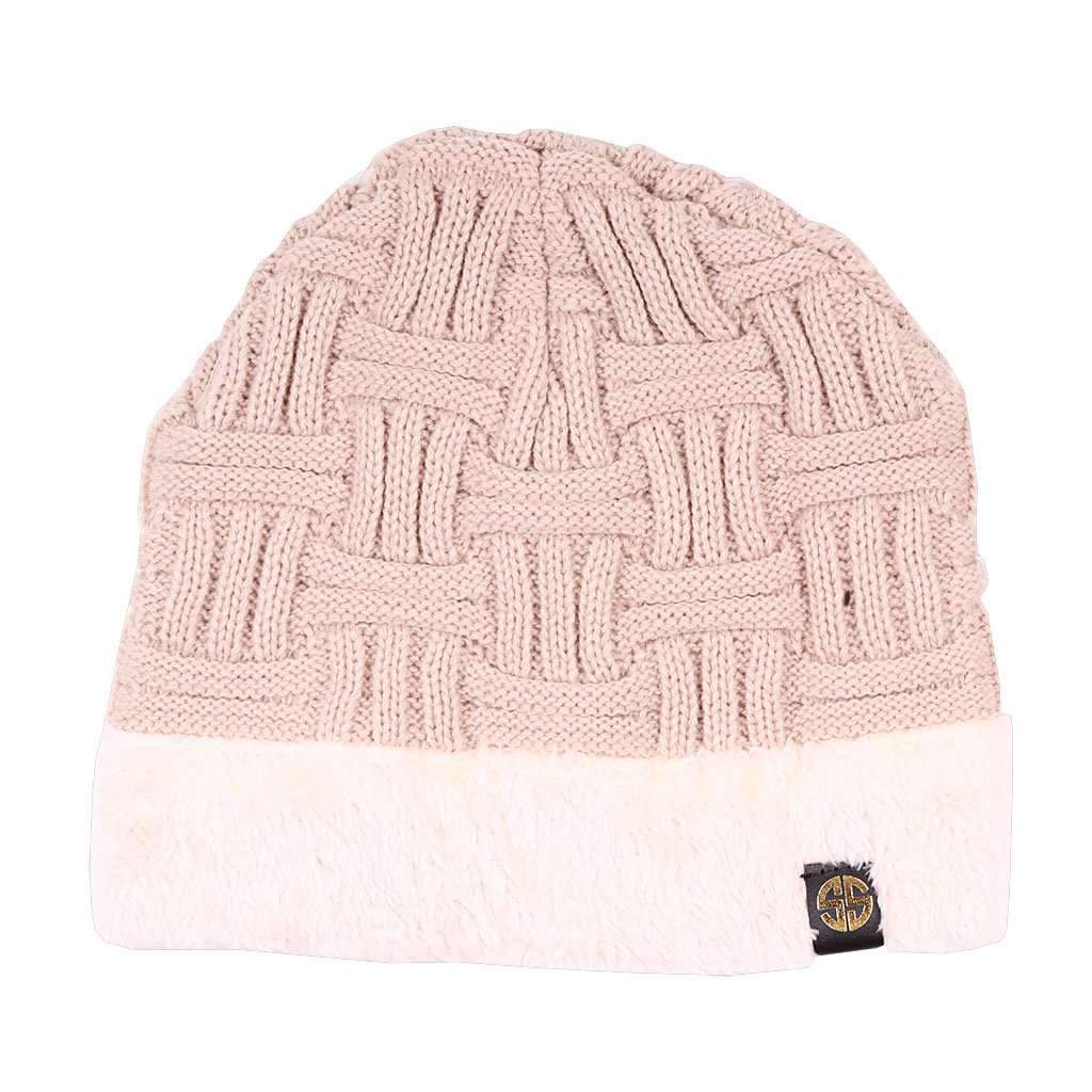 Sherpa Lined Beanie in Beige by Simply Southern - Country Club Prep