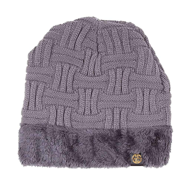 Sherpa Lined Beanie in Grey by Simply Southern - Country Club Prep