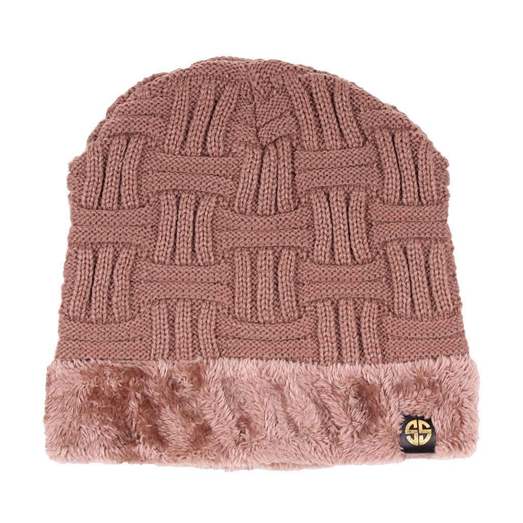 Sherpa Lined Beanie in Taupe by Simply Southern - Country Club Prep