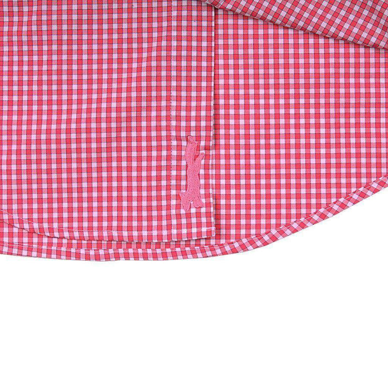 Buttonbush Check Slim Murray Shirt in Sailors Red by Vineyard Vines - Country Club Prep