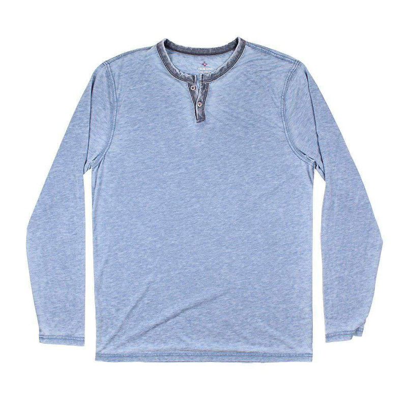 Burnout Long Sleeve Slit Tee in Splash by True Grit - Country Club Prep