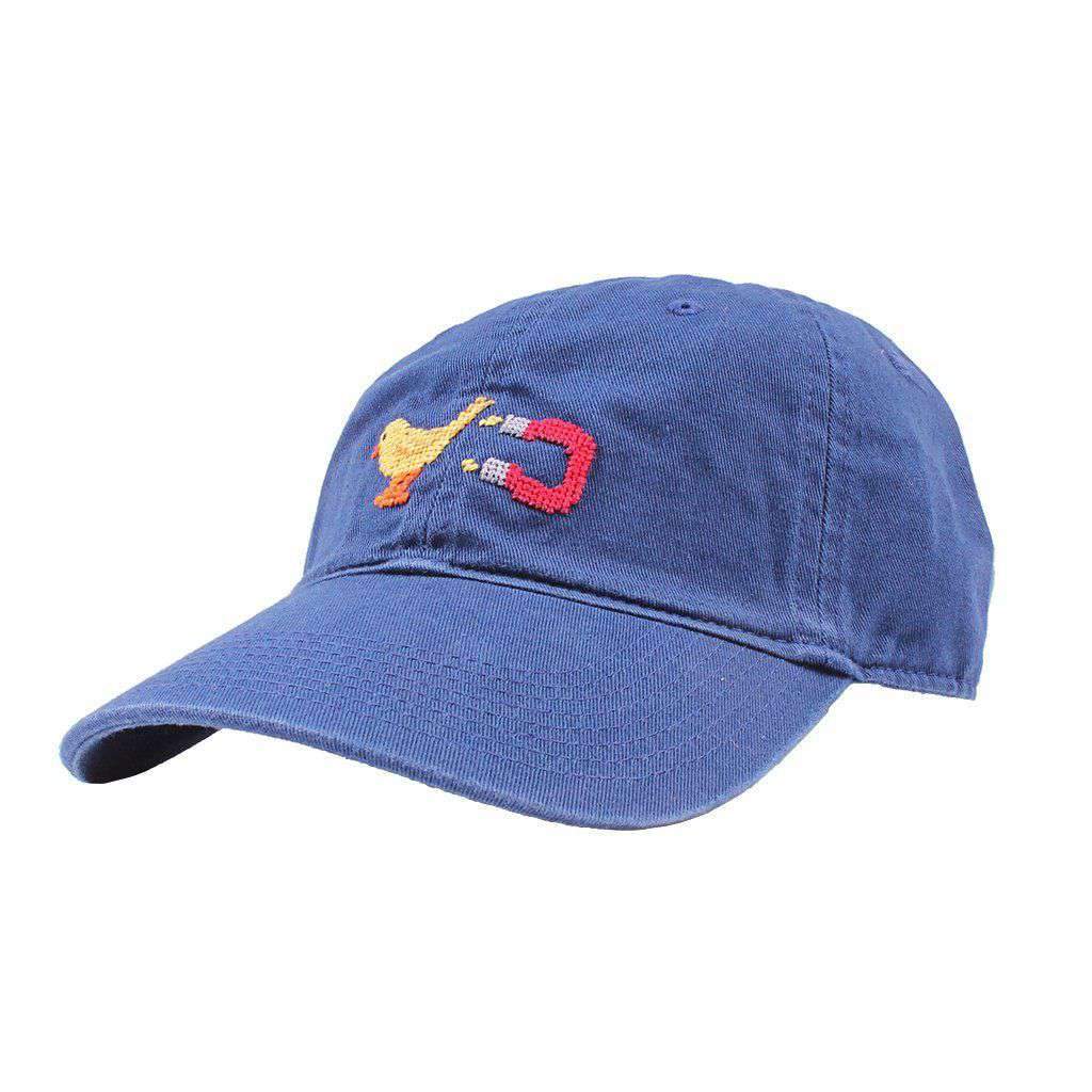 Chick Magnet Needlepoint Hat in Navy by Smathers & Branson - Country Club Prep