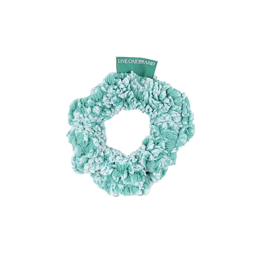 Fleece Scrunchie in Island Reef by Live Oak - Country Club Prep