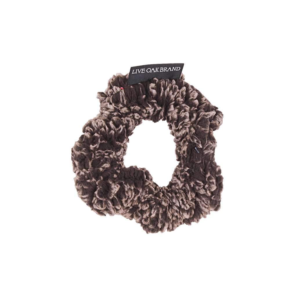 Fleece Scrunchie in Charcoal by Live Oak - Country Club Prep