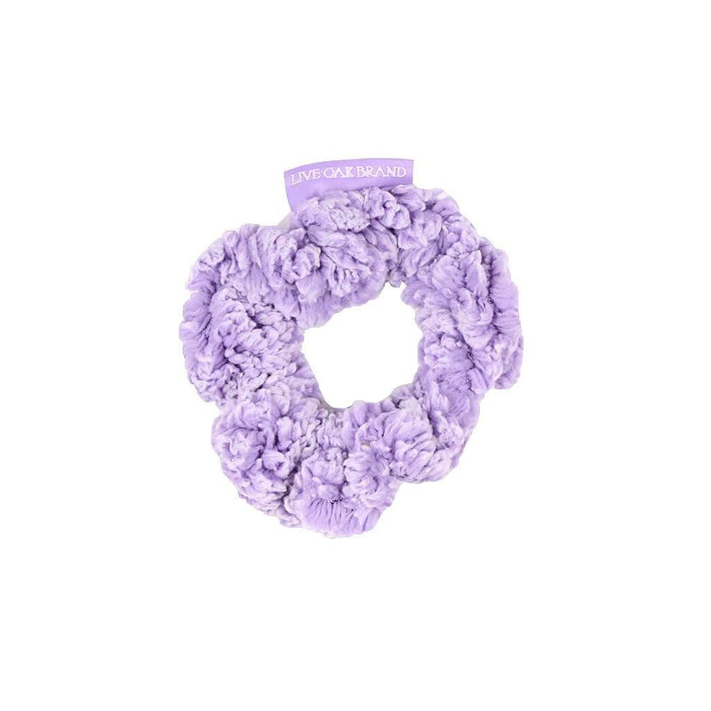 Fleece Scrunchie in Lilac by Live Oak - Country Club Prep