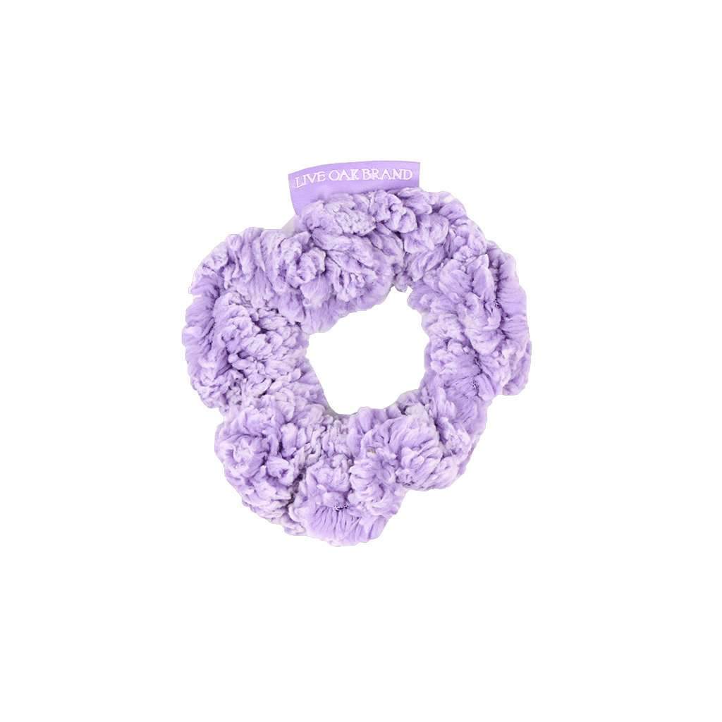 Fleece Scrunchie in Lilac by Live Oak - Country Club Prep