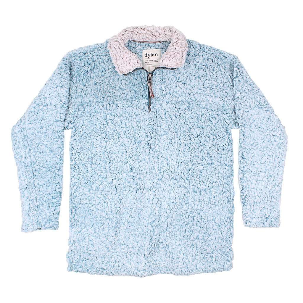 Frosty Tipped Women's Stadium Pullover in Aqua by True Grit (Dylan) - Country Club Prep