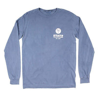 AL Auburn Traditional Long Sleeve T-Shirt in Blue by State Traditions - Country Club Prep