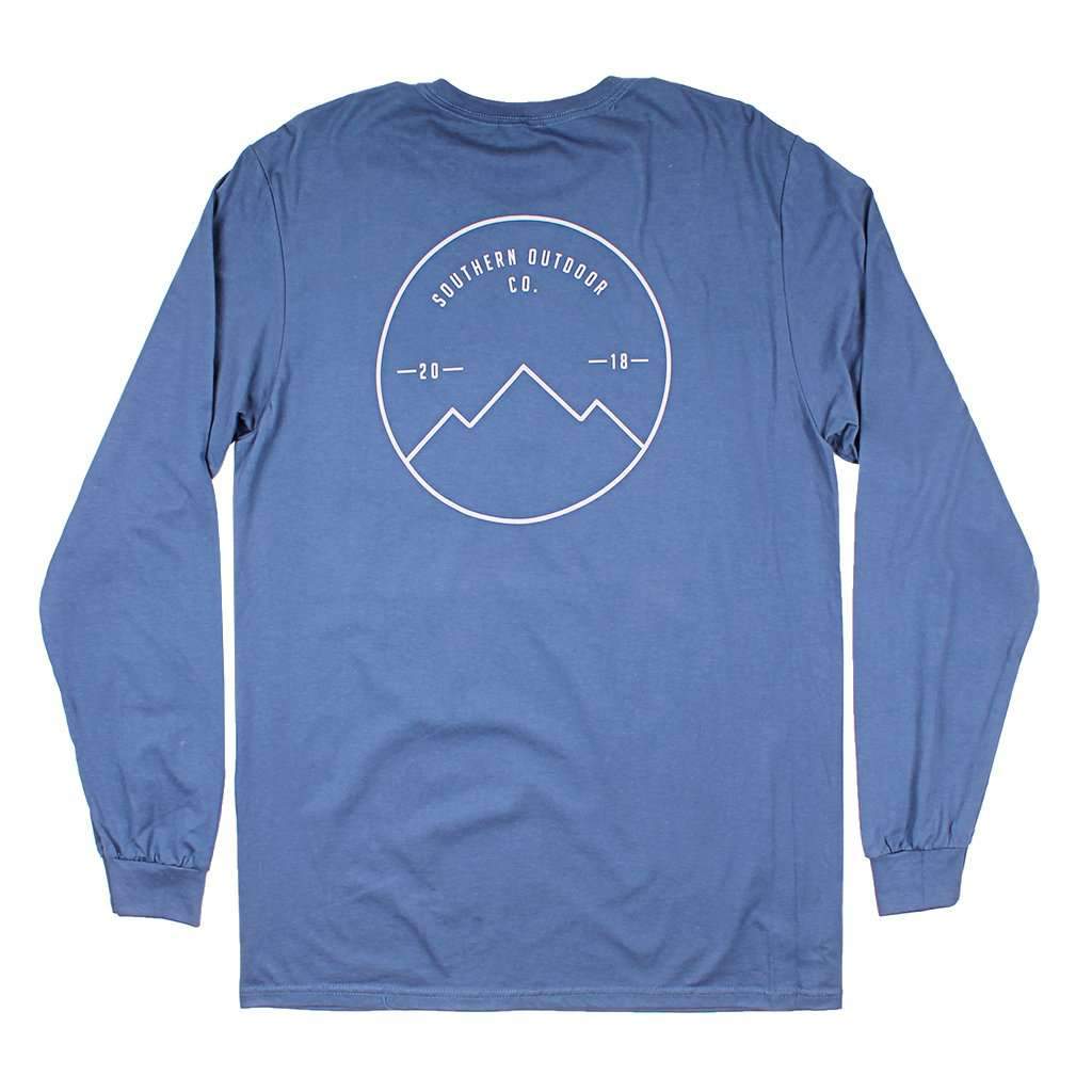 Southern Outdoor Co. Seal Logo Long Sleeve Tee in Navy – Country Club Prep