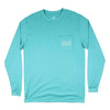 Seal Logo Long Sleeve Tee in Outer Banks Teal by Southern Outdoor Co. - Country Club Prep