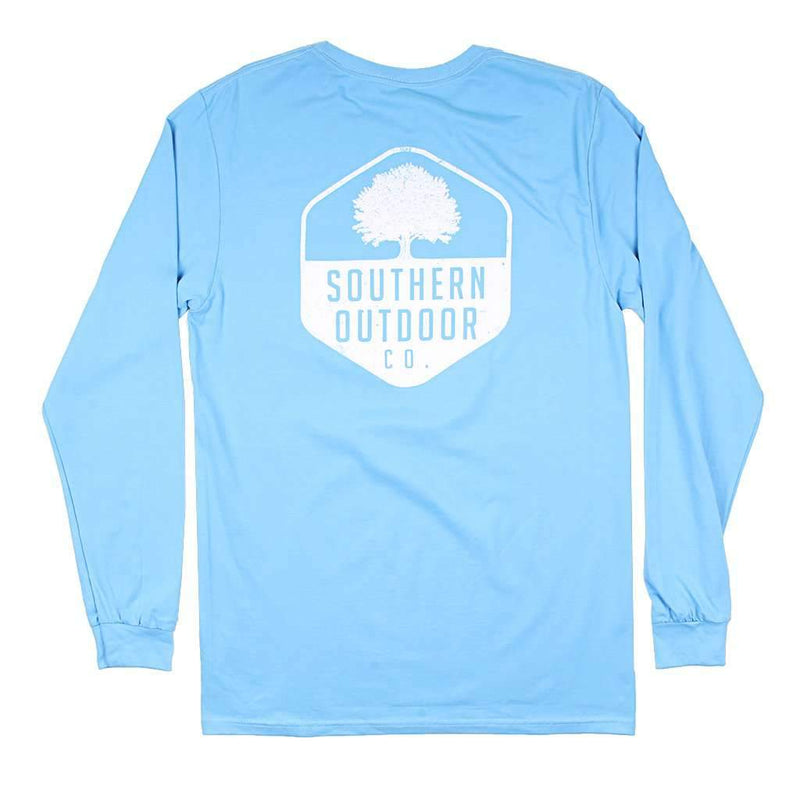 Oak Diamond Long Sleeve Tee in Coastal Blue by Southern Outdoor Co. - Country Club Prep