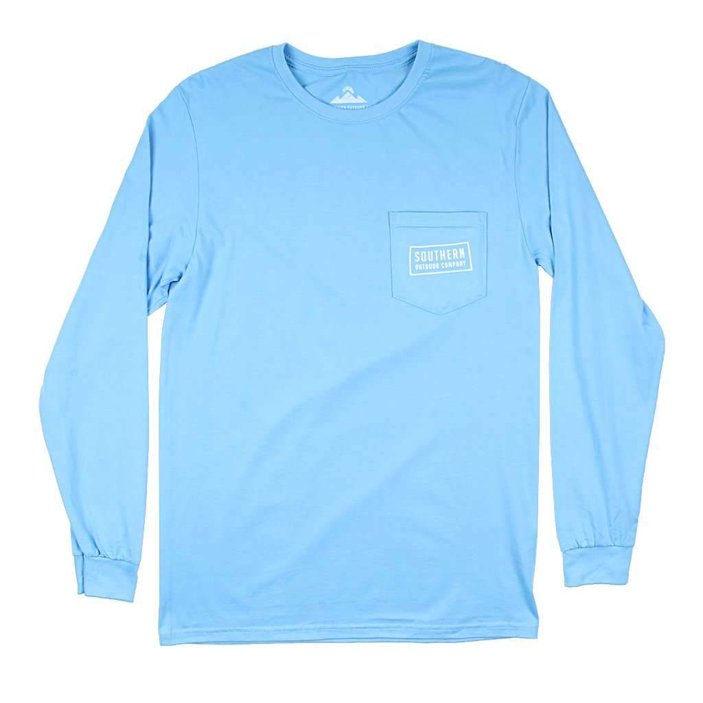 Oak Diamond Long Sleeve Tee in Coastal Blue by Southern Outdoor Co. - Country Club Prep