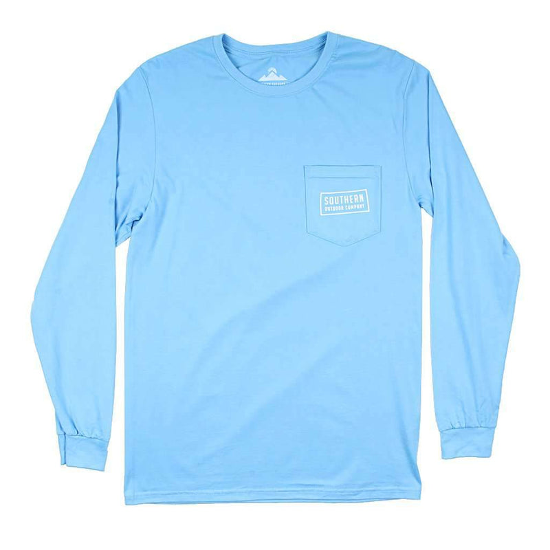 Oak Diamond Long Sleeve Tee in Coastal Blue by Southern Outdoor Co. - Country Club Prep