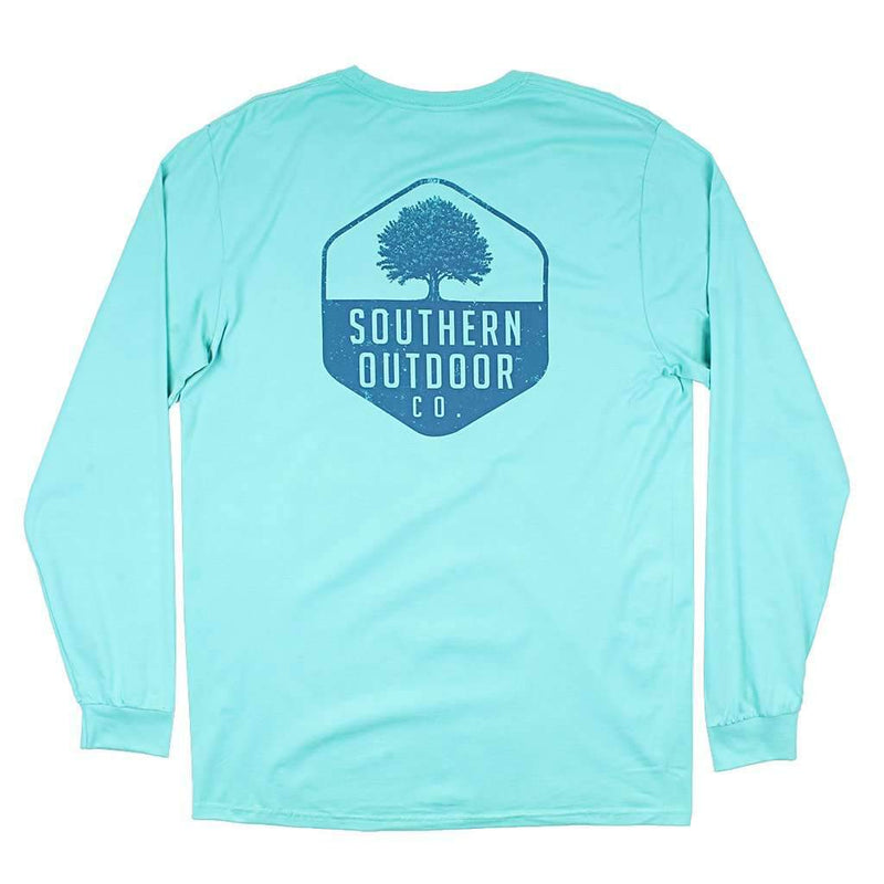 Oak Diamond Long Sleeve Tee in Seafoam by Southern Outdoor Co. - Country Club Prep