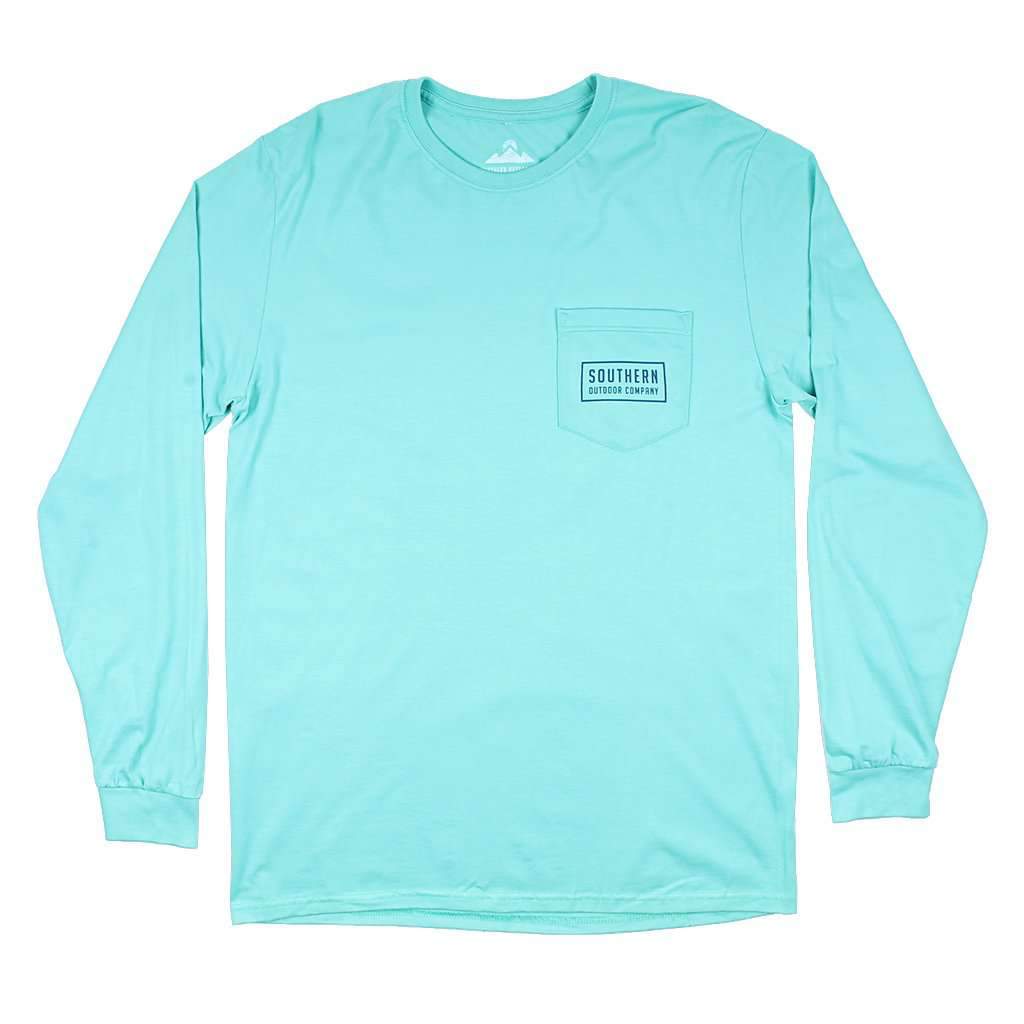 Oak Diamond Long Sleeve Tee in Seafoam by Southern Outdoor Co. - Country Club Prep