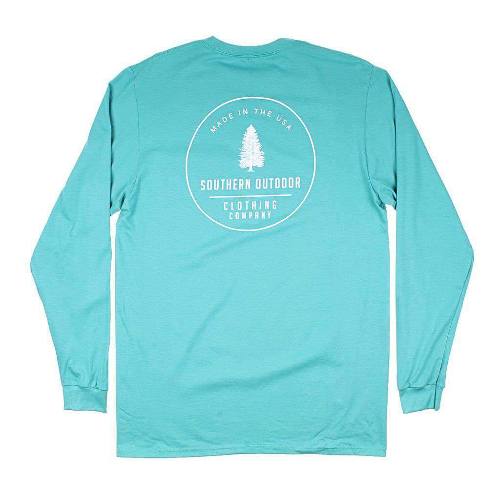 Southern Outdoor Co. Circle Pine Long Sleeve Tee in Outer Banks Teal ...