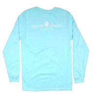 Classic Logo Long Sleeve Tee in Clearwater Blue by Southern Outdoor Co. - Country Club Prep