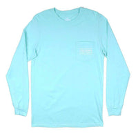 Classic Logo Long Sleeve Tee in Clearwater Blue by Southern Outdoor Co. - Country Club Prep